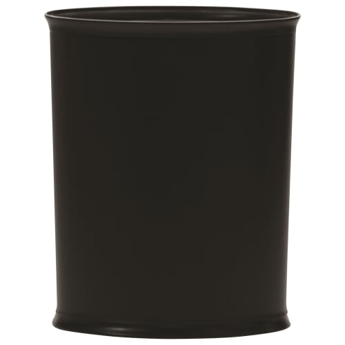 Glamour Line, Leatherette 13 Quart Oval Wastebasket, Brown